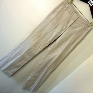 J. Crew 55% Linen Khaki Pants City Fit women’s size 0 see pics for blemishes